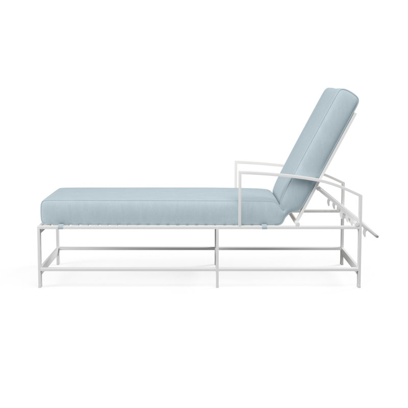 Chaise longue longue Sunbrella® inclinable avec coussins 72 po Bristol, Toile horizon Sunbrella®