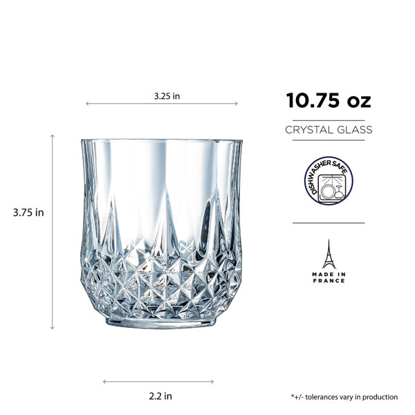 D) Drinking Water Glasses Set Of 12 Clear Glasses Hi-Ball, DOF For Ki