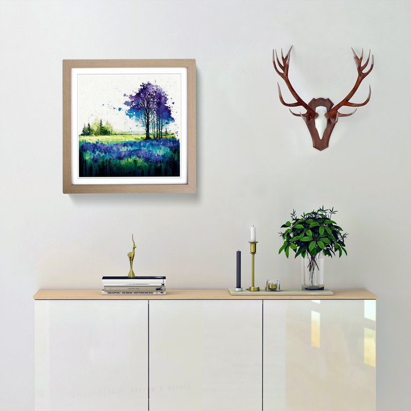 Single Picture Frame Print on Wood, Oak
