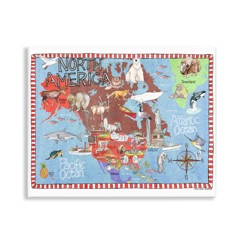 «North America Map Wall Art» par Marley Ungaro