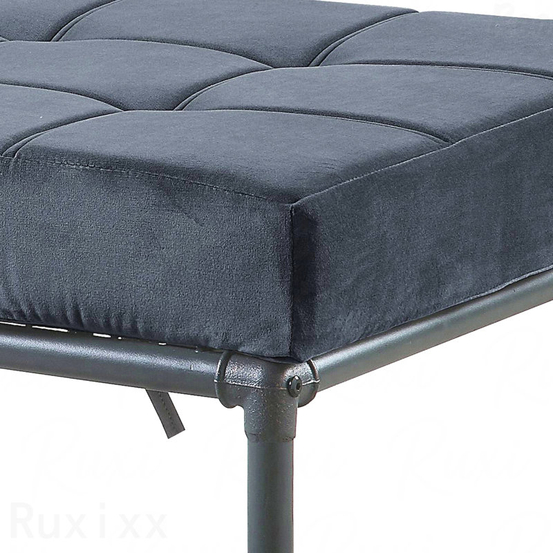 Bench - Tufted Upholstered Seat, 18.5" H x 48.5" W x 24.5" D
