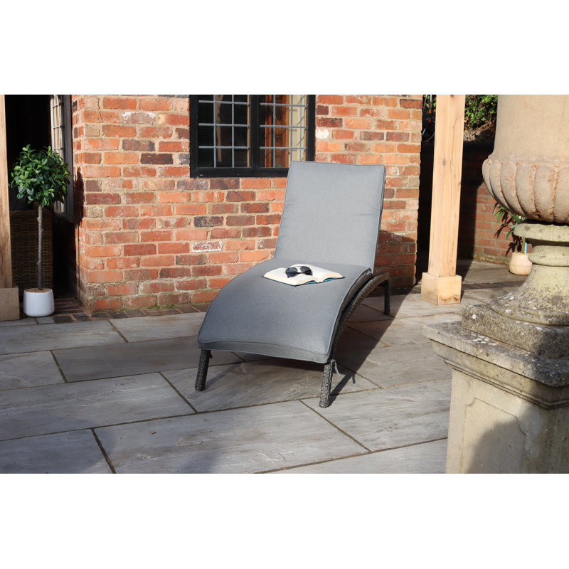 PARIS Adjustable Sunlounger Manual Multi Position Backrest including Cushion