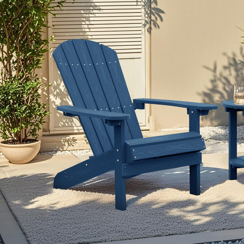 Chaise Adirondack en plastique pour patio, Marine