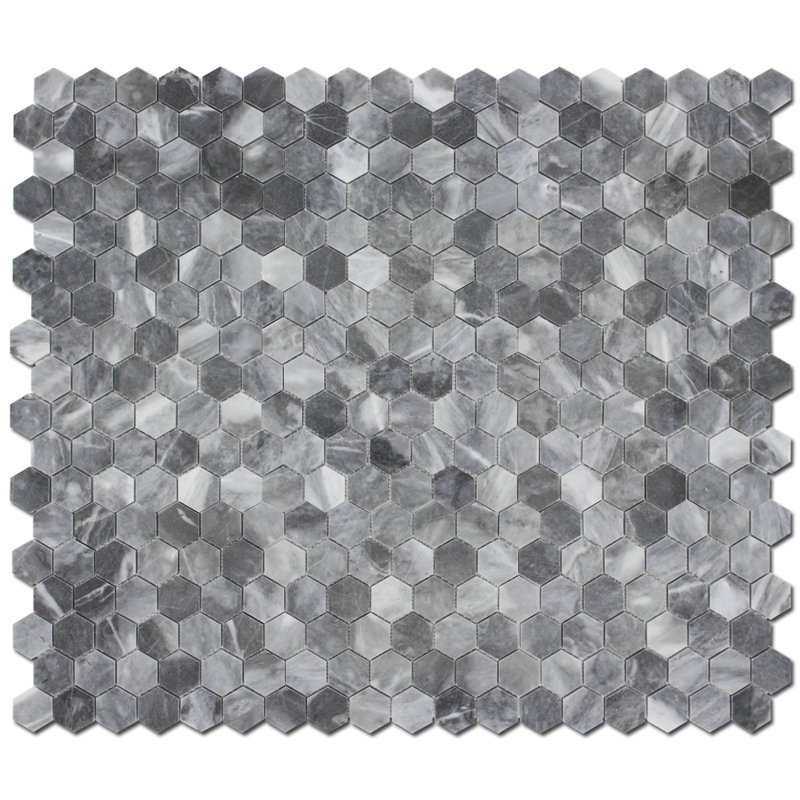2" HONEYCOMB POLISHED MOSAICS, Bardiglio
