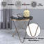 Table basse 1pc avec cadre à finition champagne et plateau en verre noir Mid-Century-1480499872