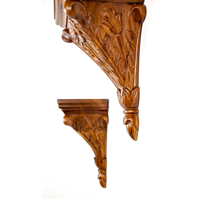 Floral Block Floating Shelf