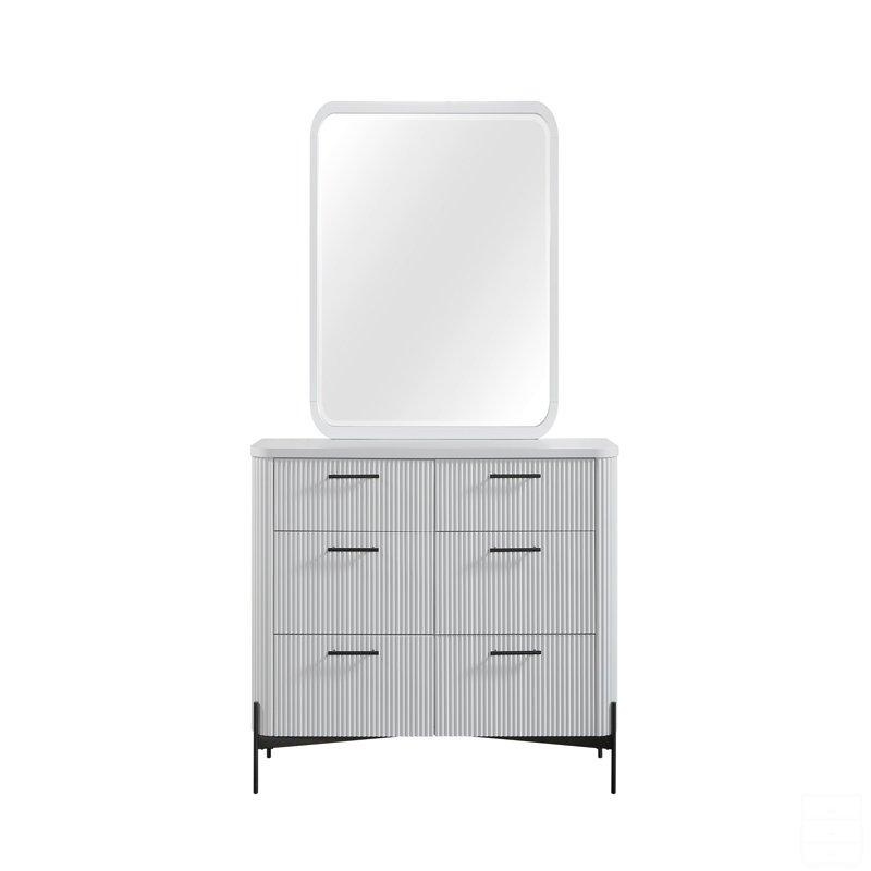 Commode 6 tiroirs, Blanc