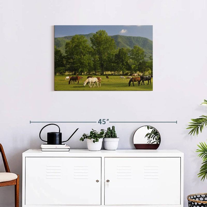 Brampt Cades Cove Horses, 20" H x 30" W