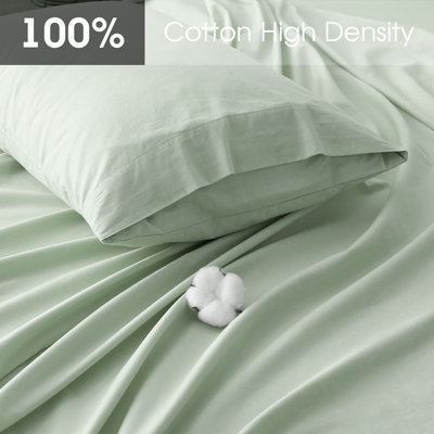 400 Thread Count 100% Cotton Extra Deep Pocket Sheet Set, Fits 18"-24" Mattresses