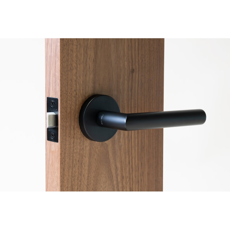Ensemble de levier Alpine 02 avec rose rond, 2.75", Noir satiné, Privacy (Bed & Bath)