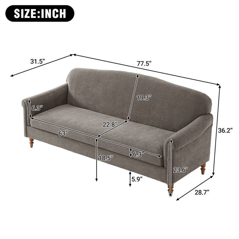 Causeuse 2 places Modern, Brun