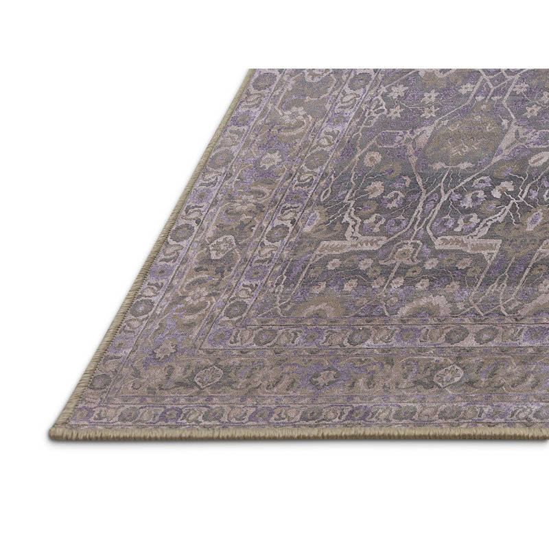 Tapis 100% Mid-Century moderne lavable à la machine 2091, Rectangle 6 pi x 9 pi