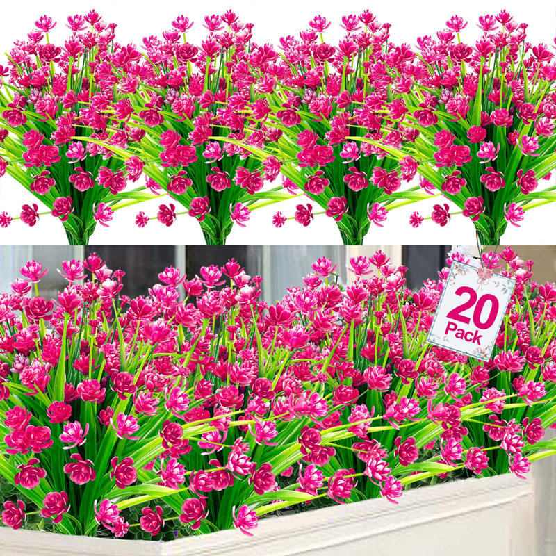 Arrangement floral fleurs de jasmin artificielles, Magenta