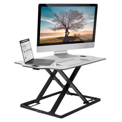 Montez-le! Convertisseur de bureau pour table debout, bureau ergonomique pré-assemblé pour ordinateur portable et moniteur