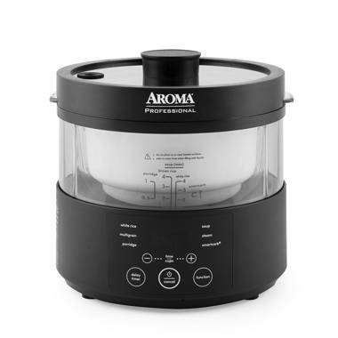 Aroma 2-8 Cup Stainless Steel Digital Rice Cooker & Multi-Cooker Open Box