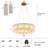 23.6" 10-Light Round Alabaster Kitchen Island  Gold Chandeliers(Bulbs Included)-1840111994-1840111993