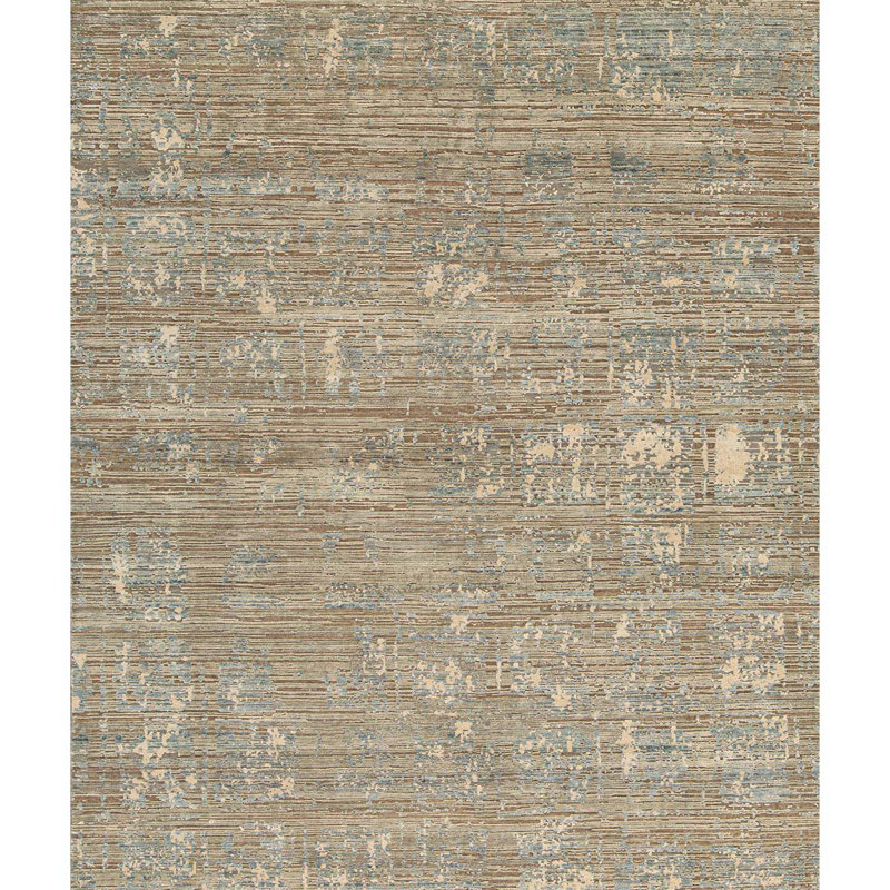 Handmade Silk and Wool Area Rug, Rectangle 8' x 10'