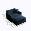 Fauteuil d'appoint moderne avec repose-pieds, fauteuil club de salon, fauteuil rembourré en chenille