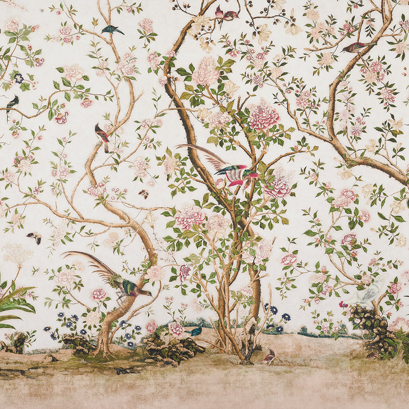 Schumacher x Mary McDonald Les Oiseaux Panel Set, Ivory