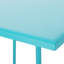 Table de bout en acier 18 po en bleu sarcelle dynamique table d'appoint 18,79 po, faite pour la stabilité-343311763