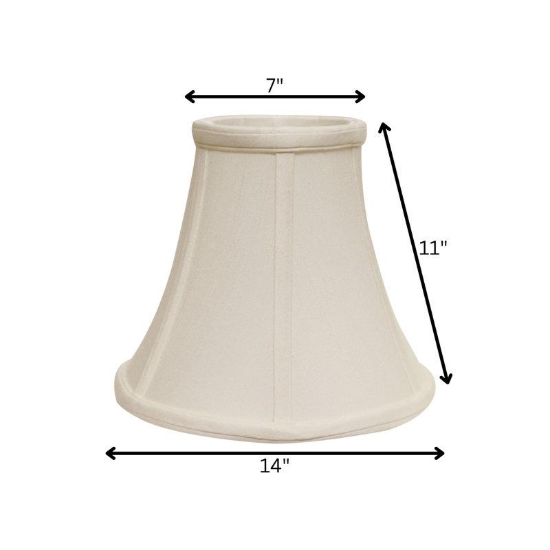 Abat-jour en tissu Slant Bell Softback, Blanc, H 11 po x l 14 po x P 14 po