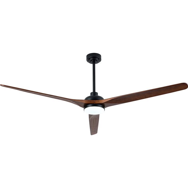 72" Propeller Ceiling Fan with Light and Remote, 6 Speeds Quiet Reversible DC Motor Modern Ceiling Fan