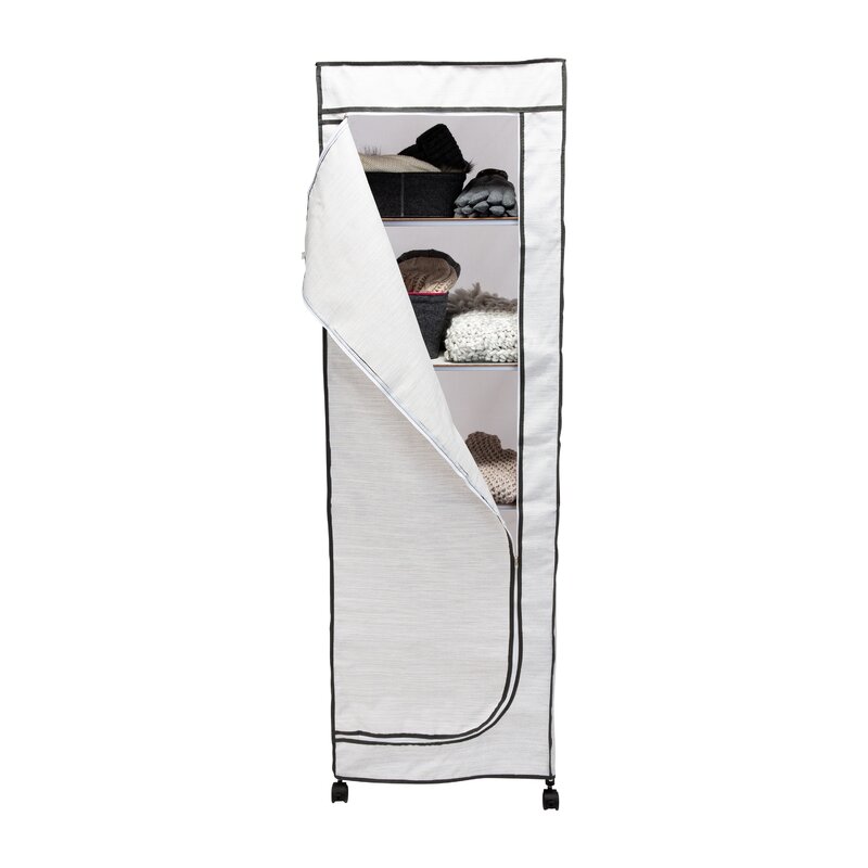 Rebrilliant Kaison 12'' Rolling Portable Wardrobe & Reviews | Wayfair