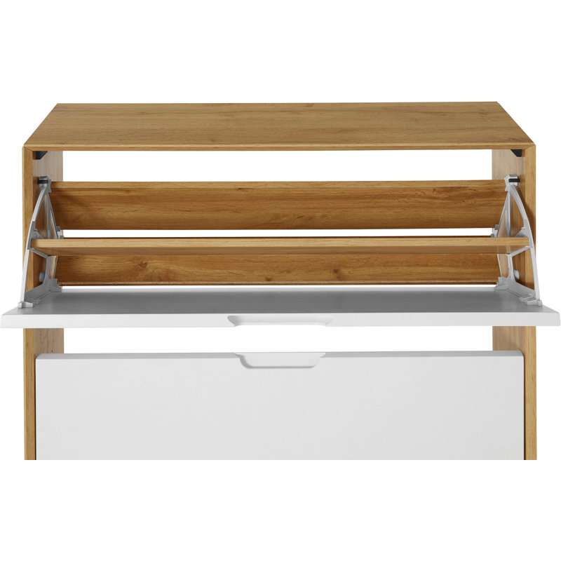 Rufous Shoe Storage Cabinet, Oak/White