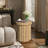 Carnegia Compact Fluted Round Side Table – Mid-Century Modern Style