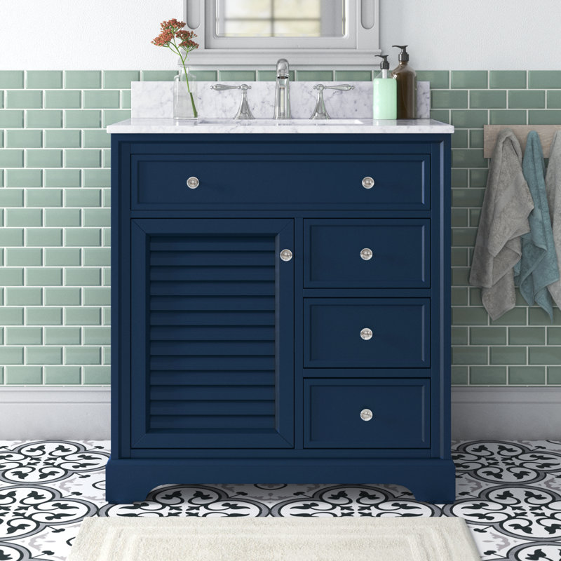 Ensemble de meuble-lavabo simple 32 po Closter, Bleu