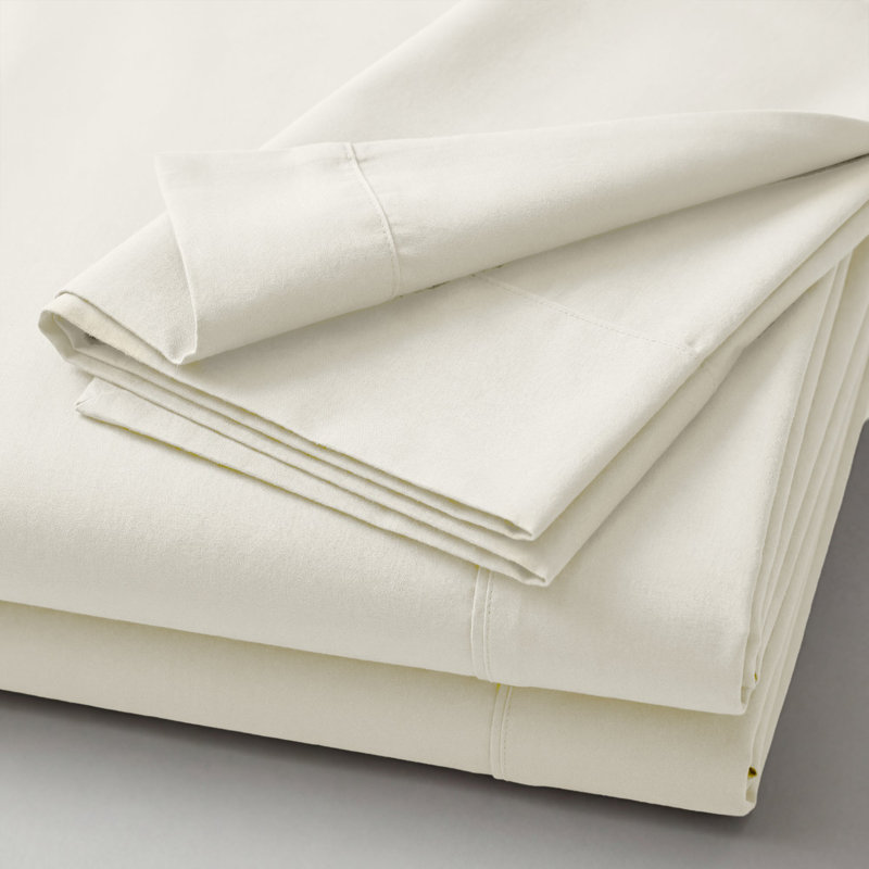 Ensemble de draps en coton mélangé à densité de tissage supérieure 800 fils Superior, Ivoire, Grand