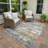 Machine Washable Indoor/Outdoor Lanphear ACN2398 Stripes Rug-1884515247