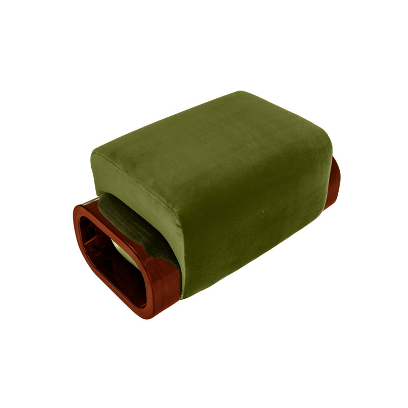Cayenne Ottoman, Avocado Velvet