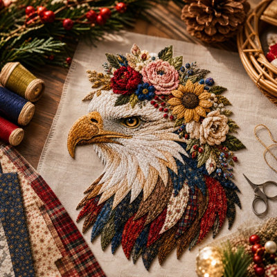 Décorations de Noël, ensemble de bricolage de patchwork de bricolage, bon tissu en couches, coutures matelassées, ensemble de couture fait à la main, cadeau d'art pour les amateurs d'artisanat