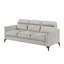 Canapé Teli, microfibre brun clair brun clair, pieds en métal noir, 79 po-119044029