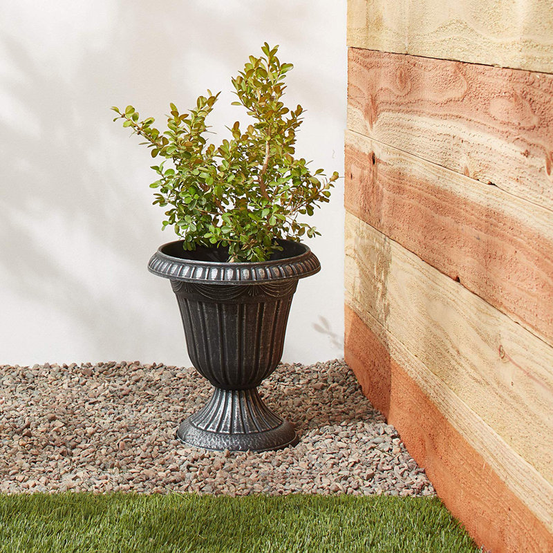 Anouk Urn Planter, 12" H x 10" W x 10" D, Silver