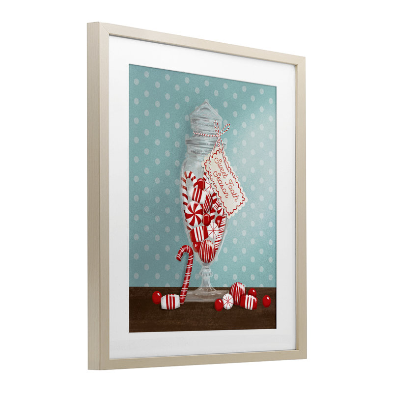«Sweet Tooth Season», reproduction sous verre encadrée, conception de Jilly Jack Designs, H 21 po x l 17 po