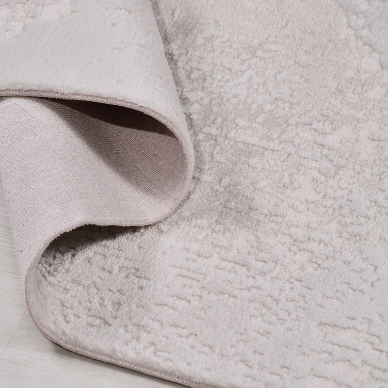 Tapis beige moderne lavable à la machine, Rectangle 2 pi 8 po x 5 pi