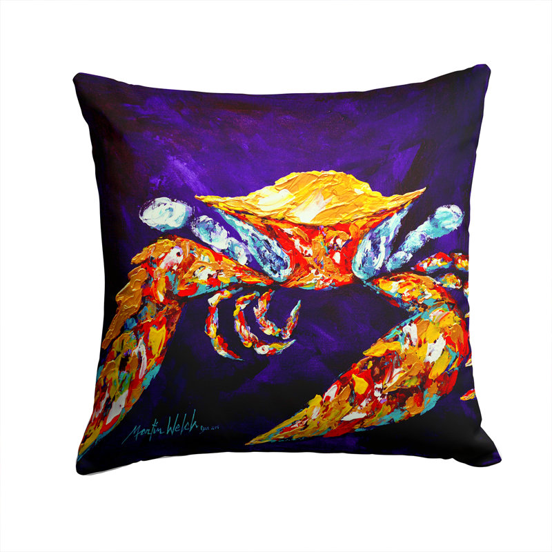 Coussin intérieur/extérieur de crabe the right, H 14 po x l 14 po x P 4 po