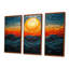 Sunrise - ensemble de décorations murales Op Art-107213646-107213654