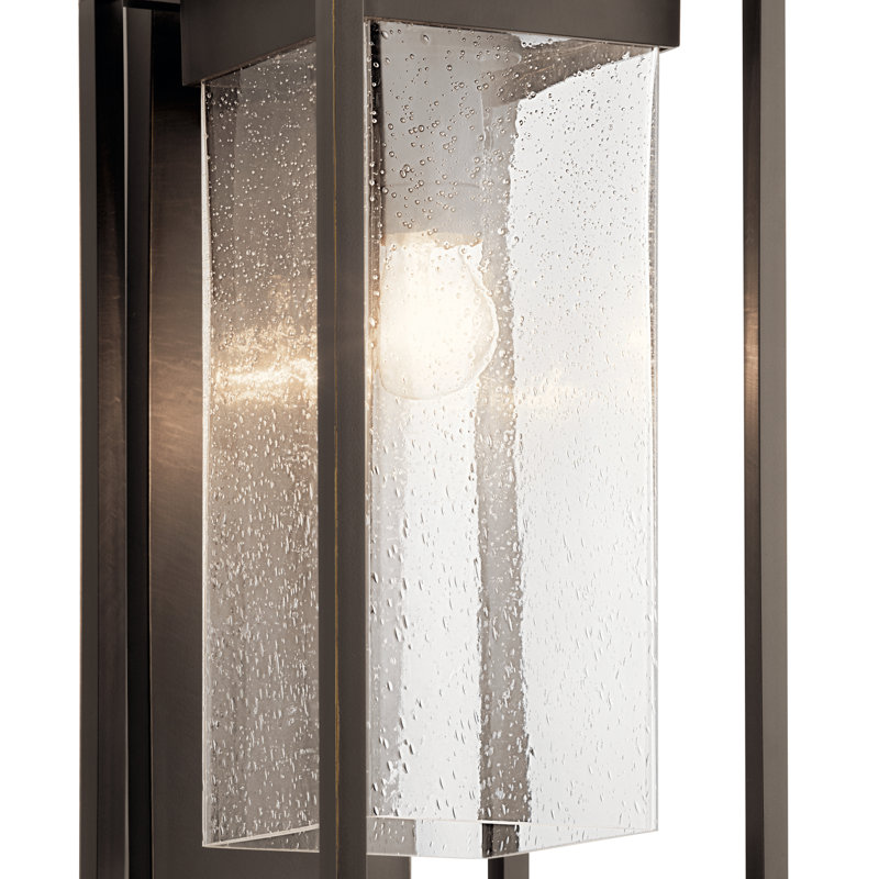 Lanterne murale d'extérieur Harjeevan, H 18,75 po x l 9 po x P 9 po, Bronze vieilli