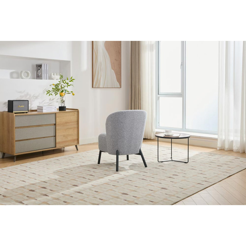 Talia Boucle Chair , Grey