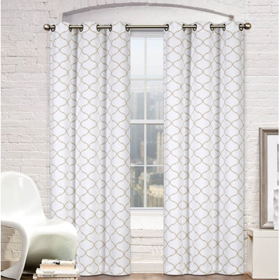 Pyne Cotton Blend Room Darkening Curtain Pair