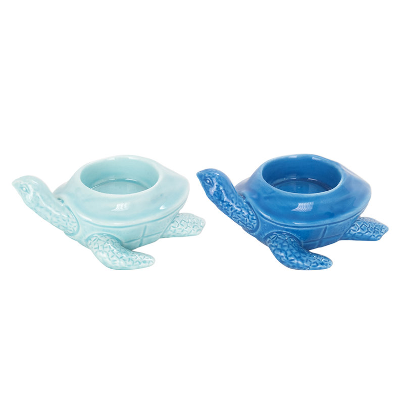 2 Piece Ceramic Tabletop Tealight Holder Set