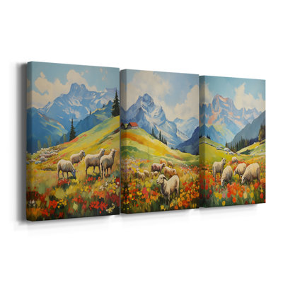 ANIMALS Series CECXI - Toile tendue avec châssis sur mesure - 3 pièces