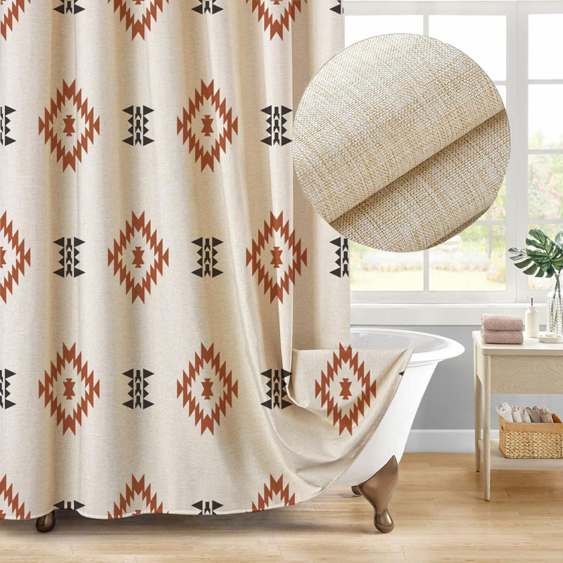 Ensemble de rideau de douche en lin Southtoy Southwest