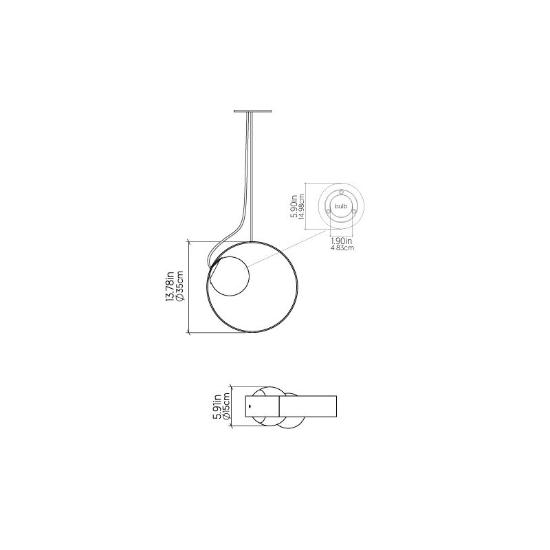 Sfera 1 - Light Pendant, Imbuia