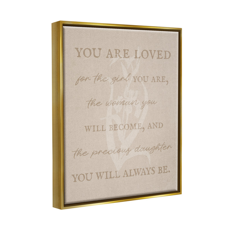 Impression sur toile Precious Daughter Family encadrée par Lil 'Rue, H 31 po x l 25 po x P 1,7 po