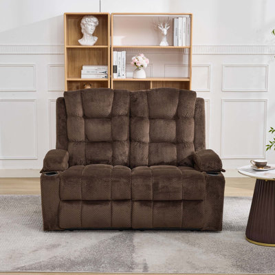 2-Seat Manual Reclining Loveseat with Side Pocket