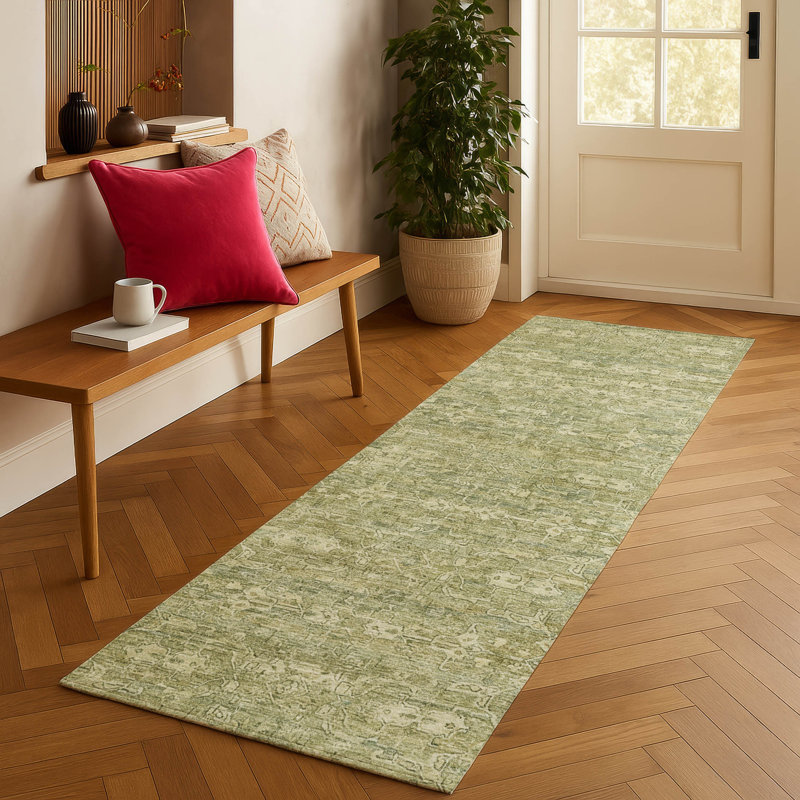 Tapis ikat intérieur / extérieur lavable à la machine Chantille ACN2324, Tapis de couloir 2 pi 3 po x 7 pi 6 po
